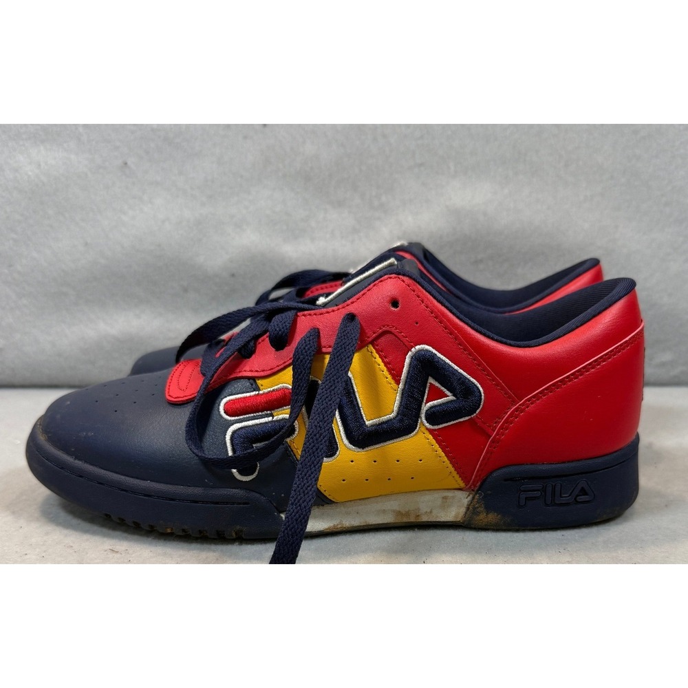 Fila Original Fitness Mens Sneakers Navy Red Yellow Colorblock Low Top Shoes Sz9